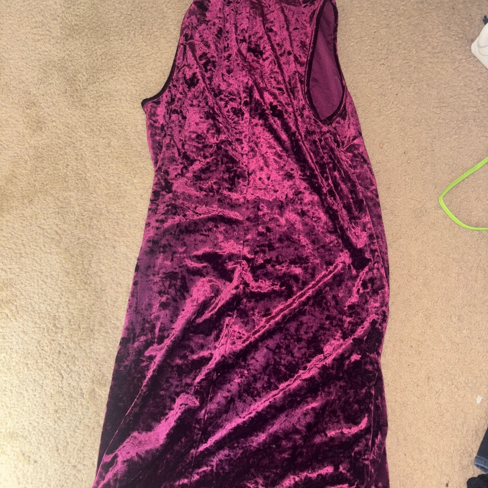 Forever 21 Velvet Dress in Deep Burgundy (plus size)